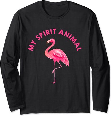 Flamingo Spirit Animal Cute Flamingo Lover Long Sleeve T-Shirt