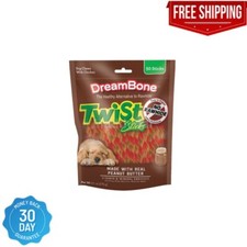 DreamBone Twist Sticks with Peanut Butter Rawhide-Free Dog Chews, 9.7 Oz. 50 Co