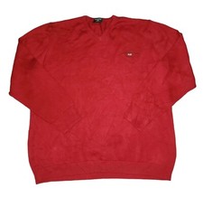 Polo Jeans Co Ralph Lauren Sweater Men's XXL Pullover V-Neck Red Vintage