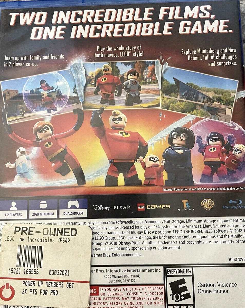 PS4 Disney Pixar Lego The Incredibles Everyone