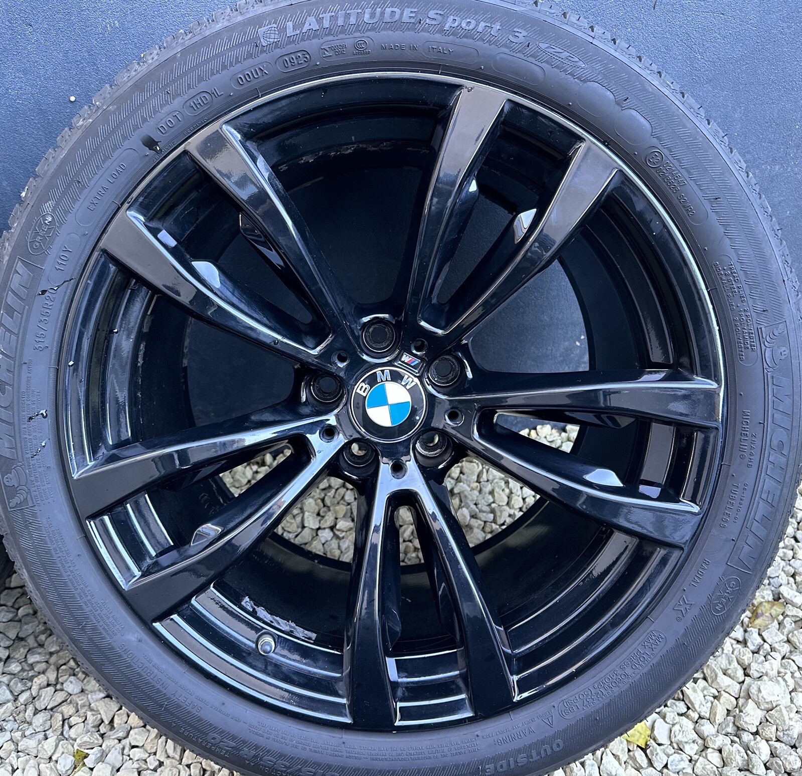 4x 20” GENUINE BMW X5 F15 X6 F16 469M BLACK ALLOY WHEEL SET MICHELIN ...