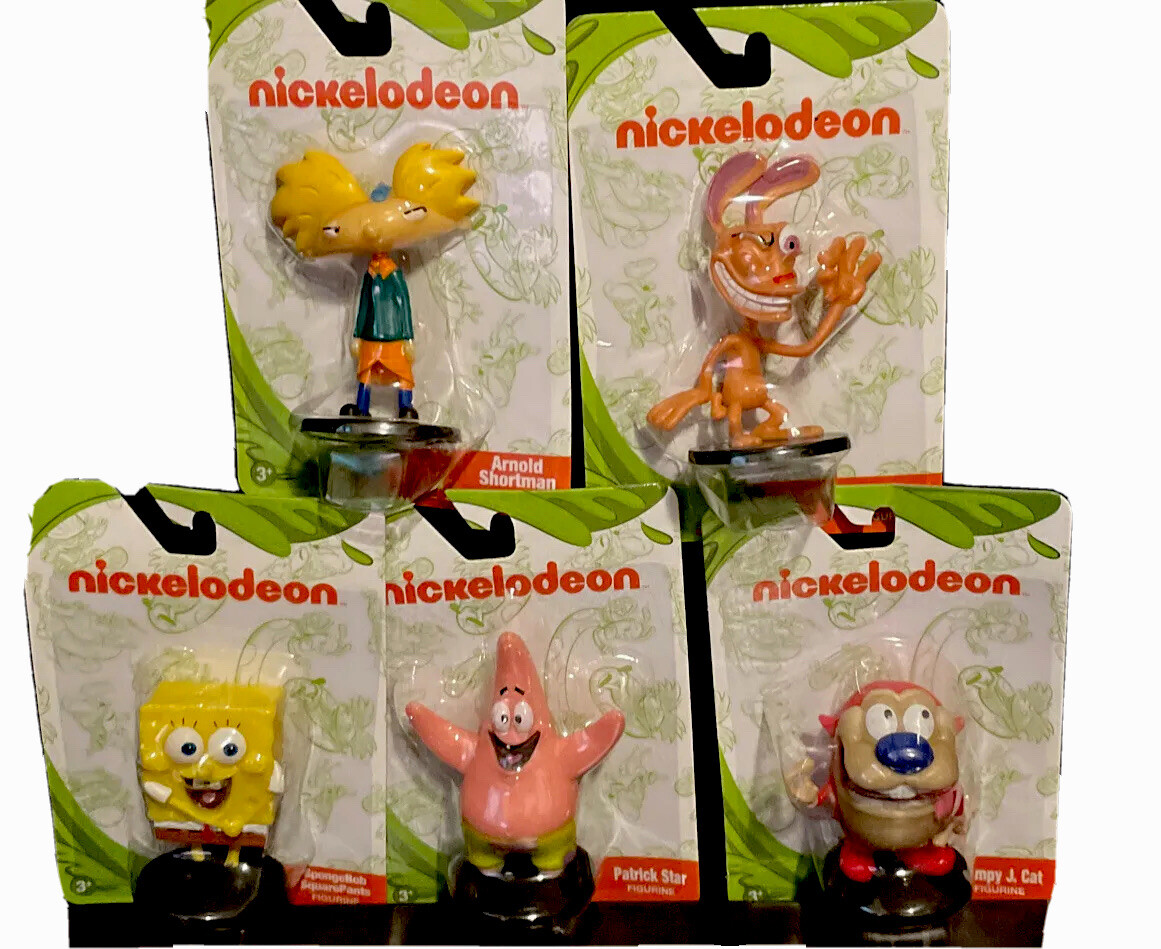 COMPLETE SET OF 5 Nickelodeon Figures SpongeBob Patrick
