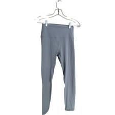 Tummy Control Women Leggings High Waist Stretch Teal Blue Cropped Yoga Pants