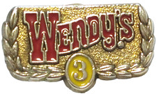 Wendy's Restaurant 3 Years of Service Lapel Pin
