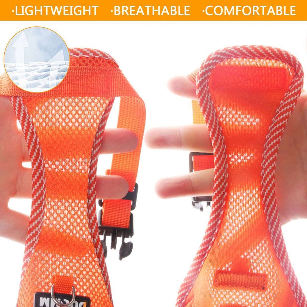 Dog Harness Adjustable Puppy Cat Harness Vest Pet Outdoor Walking Collar Leash