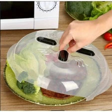 Magnetic Microwave Anti Splatter Cover Plate Guard Lid W/ Steam Vent