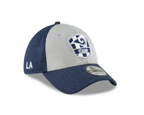 Los Angeles Rams New Era  Blue NFL Sideline Official Road 39THIRTY Flex Hat