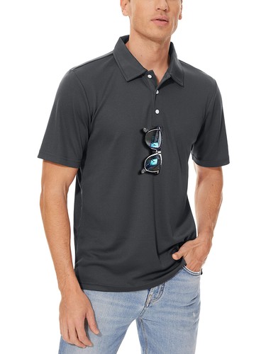 Men's Polo Shirts Golf Sport Short Sleeve T Shirt Wicking Performance Casual Top - 第 27/53 張圖片