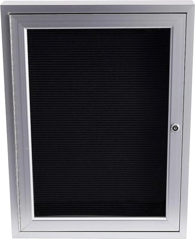 Cartelera de vinilo cerrado con marco de aluminio satinado 24" x 18" Foto 3 de 4