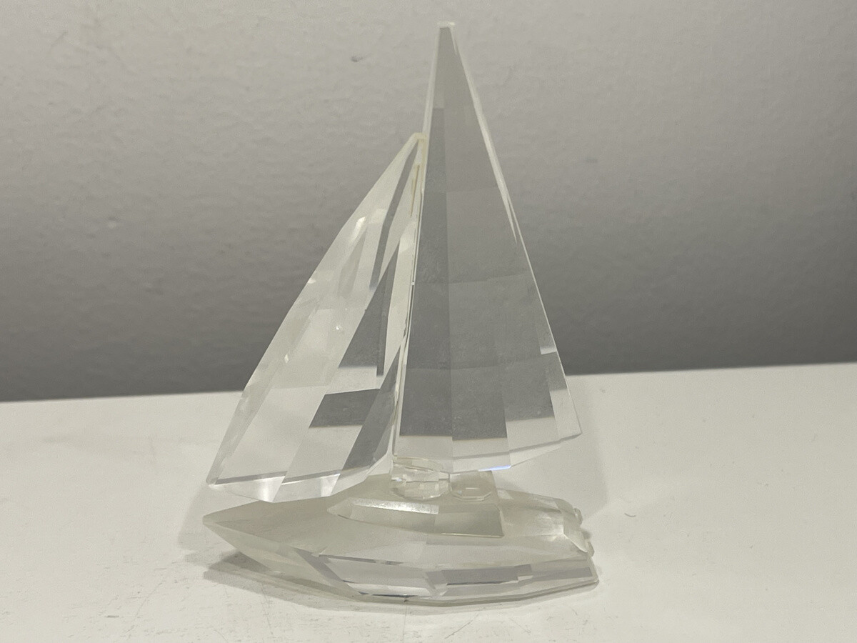 Swarovski Figurine Crystal 183269 Sailboat 10cm. Excellent