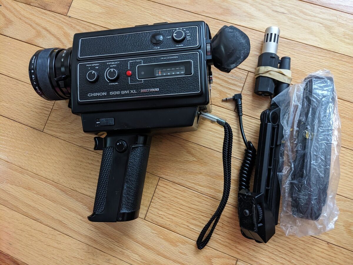 Chinon 506 SM XL Super 8 Direct Sound Movie Camera VTG Film Chinon 506 SM XL Super 8 Direct Sound Movie Camera VTG Film