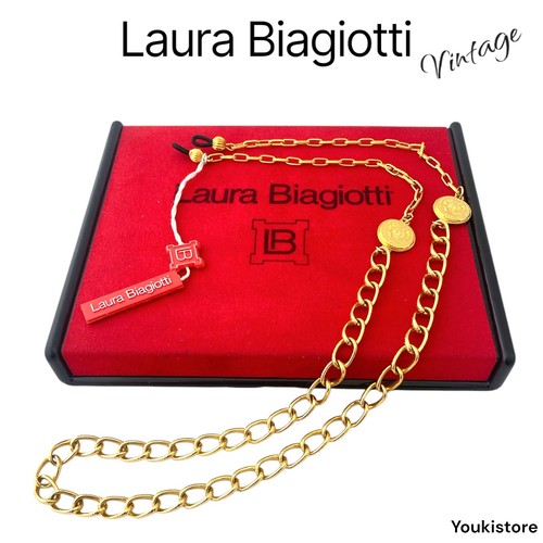 LAURA BIAGIOTTI Catene per occhiali RARE VINTAGE 80s Moneta con disegno Granchi - 第 1/7 張圖片
