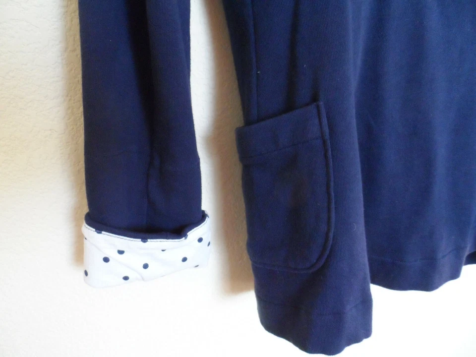 Женский блейзер Xhilaration French Terry на одной пуговице размер: M, темно-синий - Изображение 4 из 4