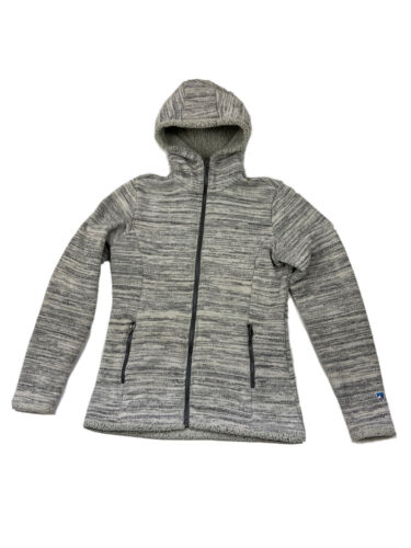 Kuhl Alska Sherpa Fleece Hoodie Sweatshirt Pullover mit Reißverschluss grau elfenbeinfarben Gr. Small - Bild 1 von 7