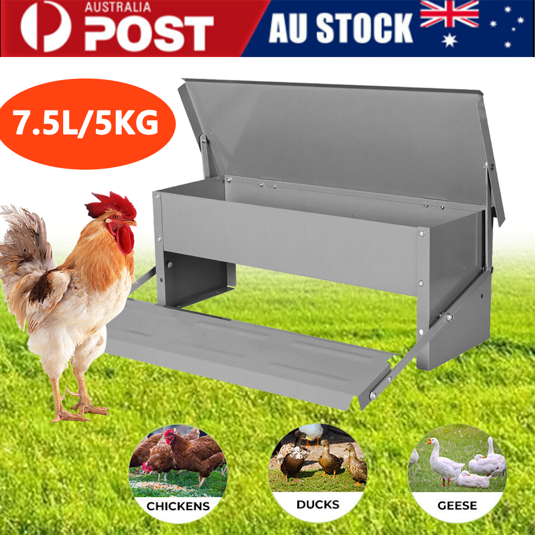 5KG Automatic Chicken Feeder Chook Food Feeder Capacity Treadle Self