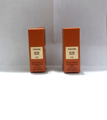 Lot of 2 - Tom Ford Bitter Peach EDP Sample 2mL/ 0.07oz