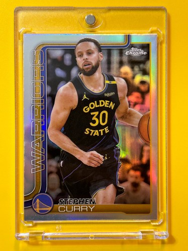 Stephen Curry 2025-26 Topps Chrome #201 Refractor Golden State Warriors NBA Card