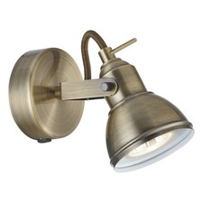 Searchlight Industrial 1 LT Antique Brass Spotlight 50 W Antique Brass