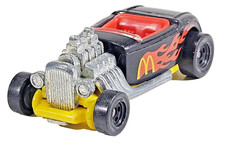 Hot Wheels 1993 McDonald's Black '32 Ford Roadster Hot Rod Flame Rider Unboxed.