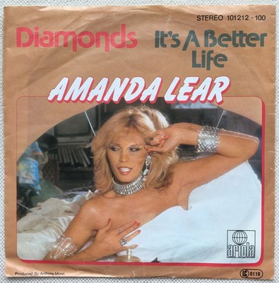 Ariola Vinyl Single Amanda Lear Diamonds & It's A Better Life SynthPop Electro