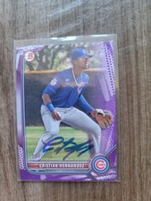 Cristian Hernandez Signed 2022 Bowman Baseball Card Chicago Cubs #BP-66 /199