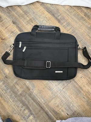 Samsonite Laptop Bag Black Briefcase Messenger Carry On Travel Work Case Padded