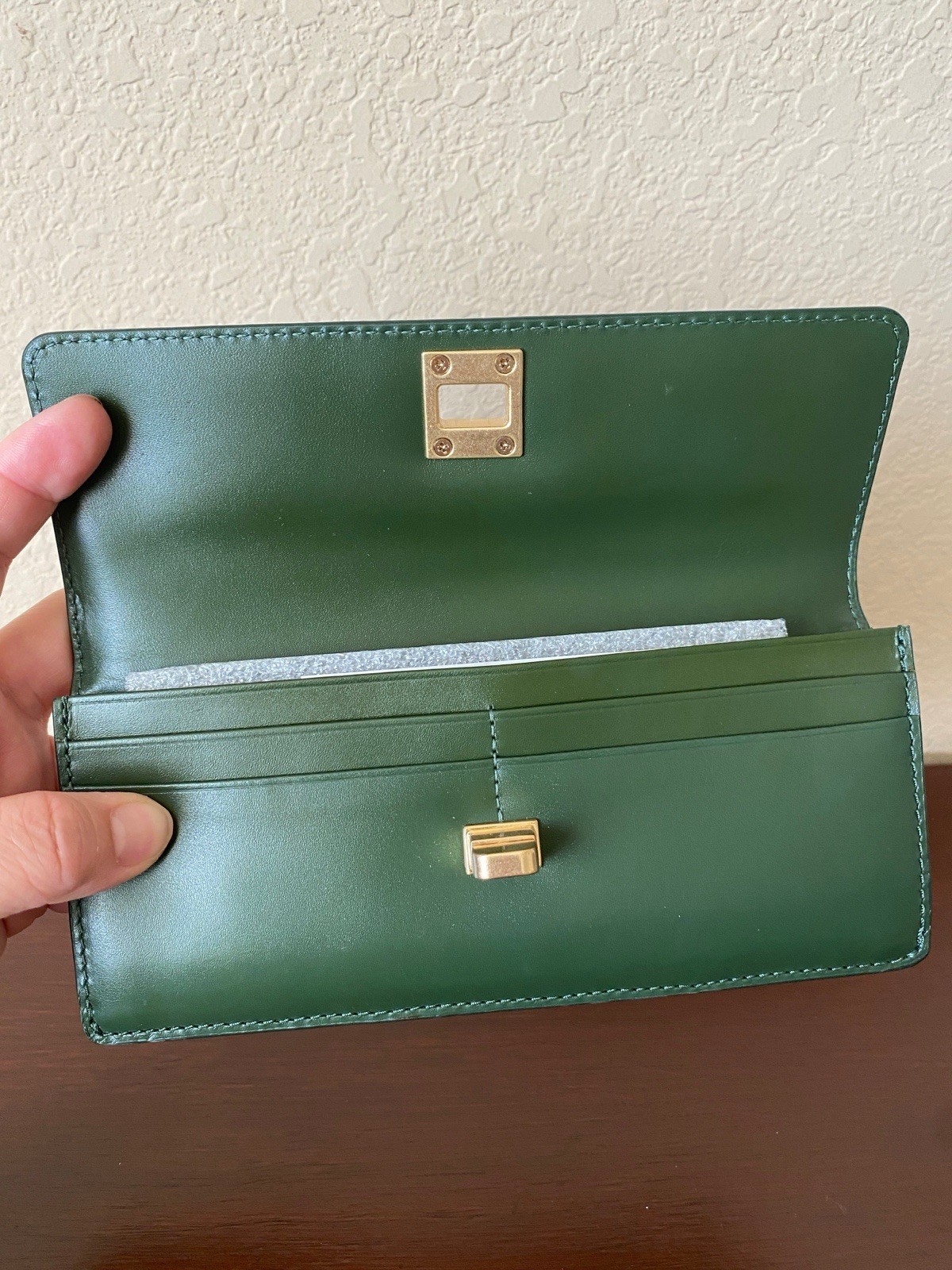 Michael Michael Kors Natalie Flat Smooth Leather Wallet Moss thumbnail 4