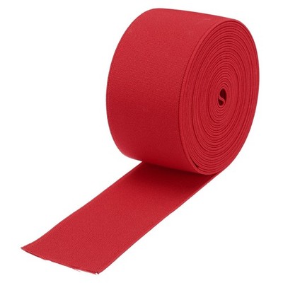 5 Yard 2 Inch Red Elastic Bands for Sewing, Knit Spool, High Elasticity, Wigs