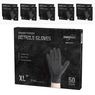 500 Extra Dicke Nitrilhandschuhe Diamant Grip Einweghandschuhe Schutzhandschuhe
