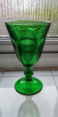 Libbey Glas dunkelgrün Gibraltar Muster Kelch - 3 verfügbar