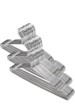 Heavy Duty Stainless Steel Clothes Hangers 50Pk Space Saving Metal Wire Set