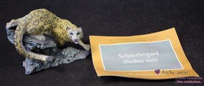 Franklin Mint Wildlife Preservation Schneeleopard (Panthera unica) - Kunstharz