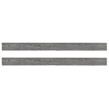Maklaine Modern Traditional Wood Bed Rails in Brushed Pewter