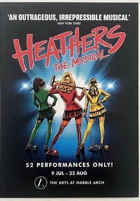 HEATHERS THE MUSICAL - WEST END PROMO POSTKARTE