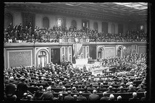 Washington DC Woodrow Wilson 1917 Congress Break With Germany Address