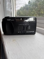 Olympus Trip Junior Camera 35mm Point  Shoot w/Built-in Flash Black TESTED