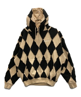 BoTT Patchwork Hoodie Size: XL Black x beige Men 233BoTT19 | eBay