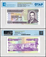 Burundi 100 Francs, 2006, P-37e, UNC, Authenticated