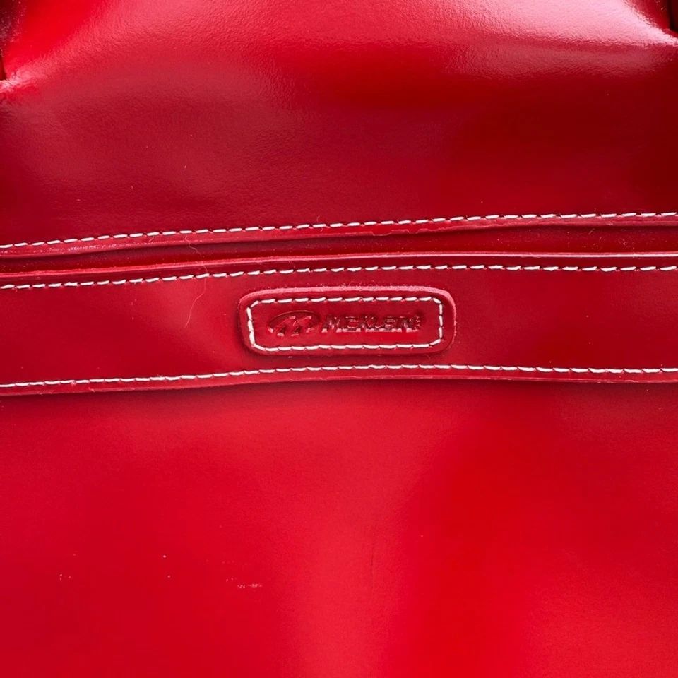 Mcklein USA LAKE FOREST | 15” Bolso de mano de cuero para computadora portátil en rojo Foto 4 de 4