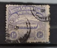 BRITISH SOLOMON ISLANDS 1907 EDWARD VII SG1 ½d ULTRAMARINE GOOD USED