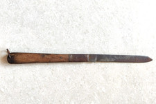 Antique Handmade Wooden Handle Folding Knife 13.6" Long Unique Collectible DG197