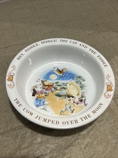 Vintage 1984 Avon Baby Bowl Hey Diddle Diddle Cat 6 Cow Moon Nursery Rhyme Pet