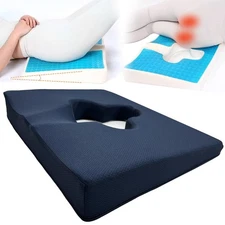 Gel Wheelchair Seat Cushion,Bed Sore Cushions for Butt,Relieve Sciatica,Back,...