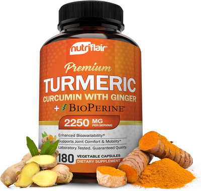 Nutriflair Turmeric Curcumin Ginger 180 Capsules