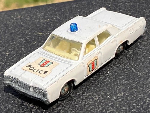 Vintage Lesney Matchbox No. 55 1968 Mercury Monterey Police Car 1/64 Diecast