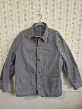 1930s/40s Authentic Vintage Liberty Stripped Denim Chore Jacket with 5 buttons