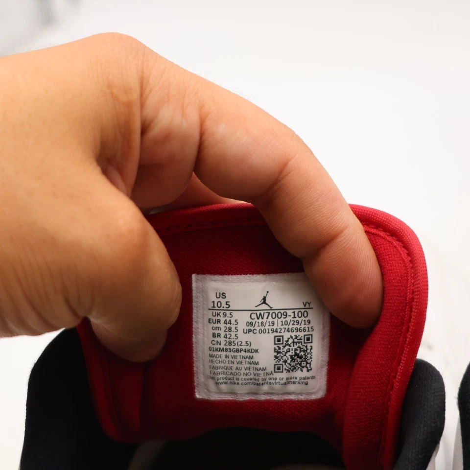 Nike Air Jordan 1 Zapatillas bajas para hombre 10,5 'Swoosh multicolor' blancas CW7009-100 Foto 3 de 4