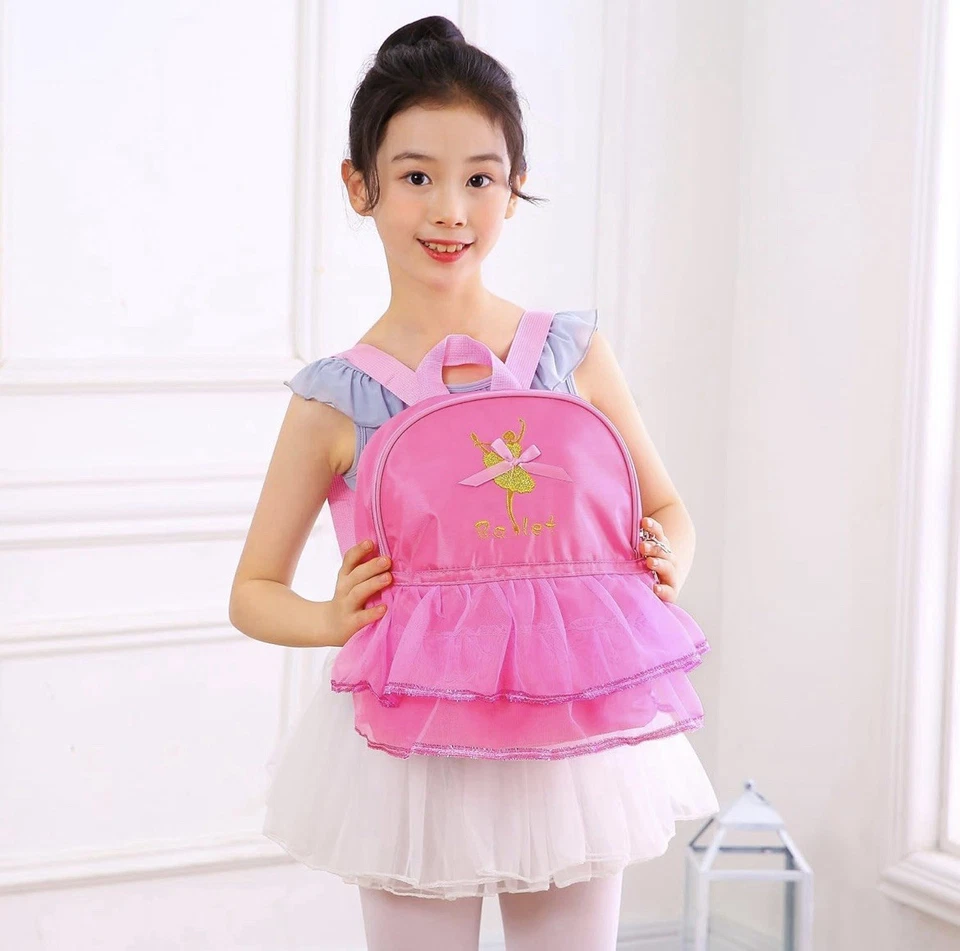 Cute Ballet Dance Bag Princess Backpack Pink Shoulder Bag Girls - Image 4 of 4