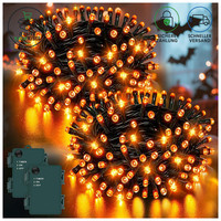 Lichterkette 5M 50 LED Orange IP65 Wasserdicht Mit 6H Timer FüR Innen AußEn Deko