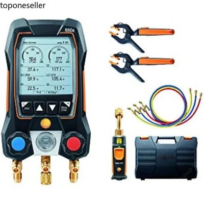 550S AC Gauge Set   Manifold Gauges Hvac And Refrigeration Clamp Thermometer